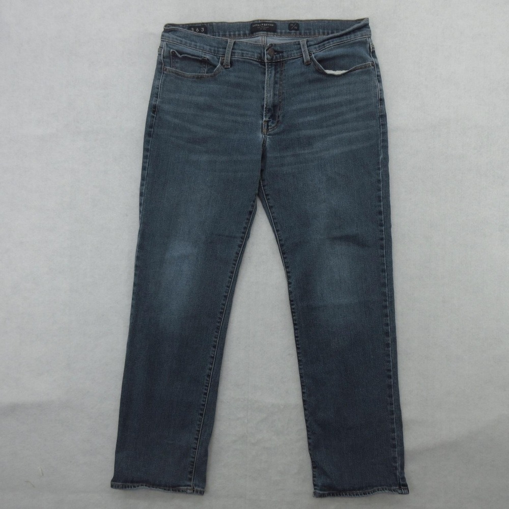 Lucky Brand 363 Vintage Straight Jeans Mens 34x31 Blue Stretch Denim Medium Wash